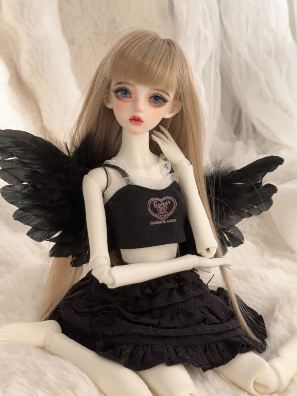 BJD Doll 1/4 Scale 45.5cm (18 inches) with Black Angel Wings