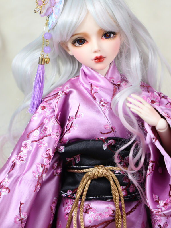 BJD Doll Japan和服人行 ドール  手作りメイク, 桜花デザイン